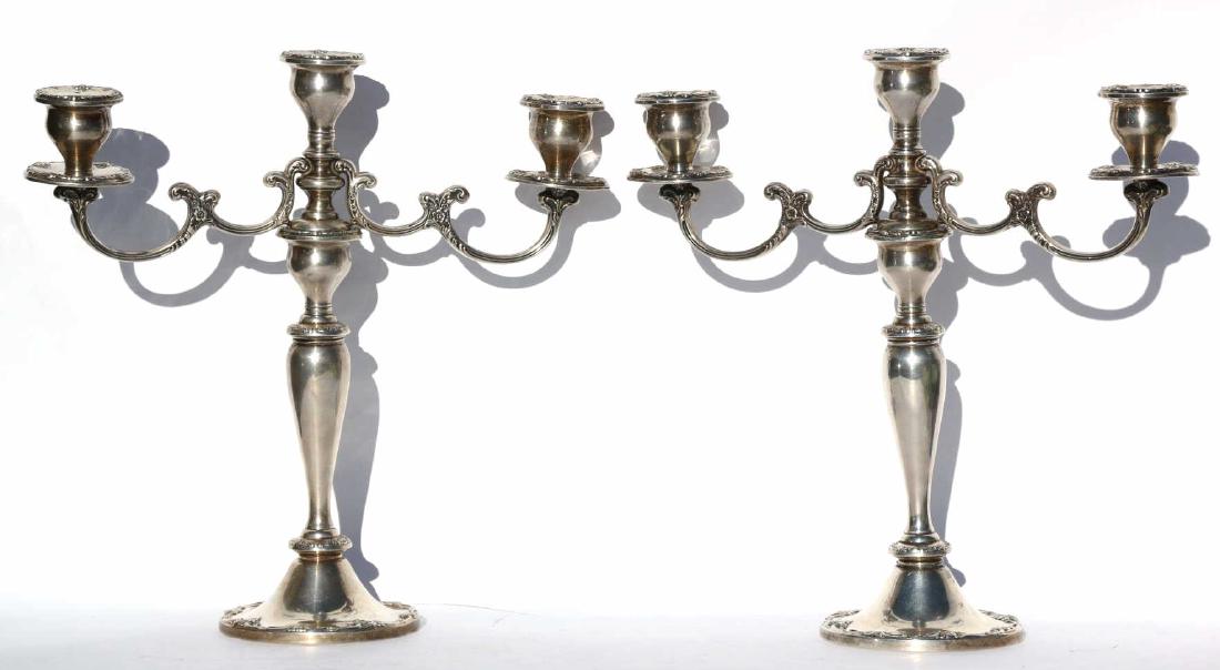 GORHAM STERLING SILVER THREE TIER CANDELABRA (1 of 8)