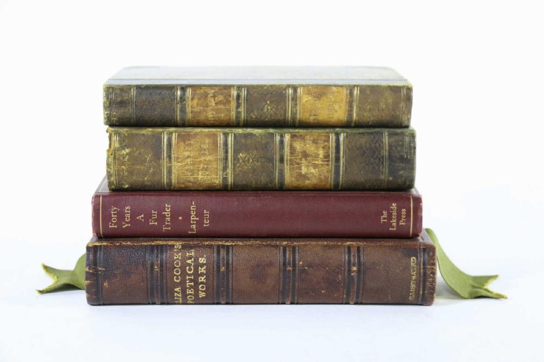 ANTIQUE LEATHER BOUND BOOK GROUPING (1 of 2)