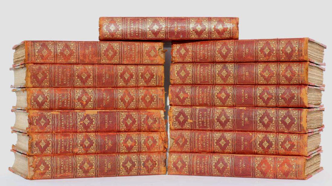 19TH C INTERNATIONAL LIBRARY OF FAMOUS LITERATURE (1 of 5)