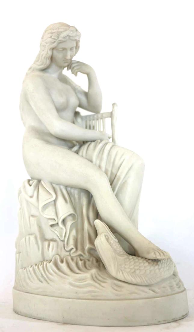 ENGLISH ANTIQUE BISQUE PORCELAIN SCULPTURE: ENGLISH ANTIQUE BISQUE PORCELAIN SCULPTURE