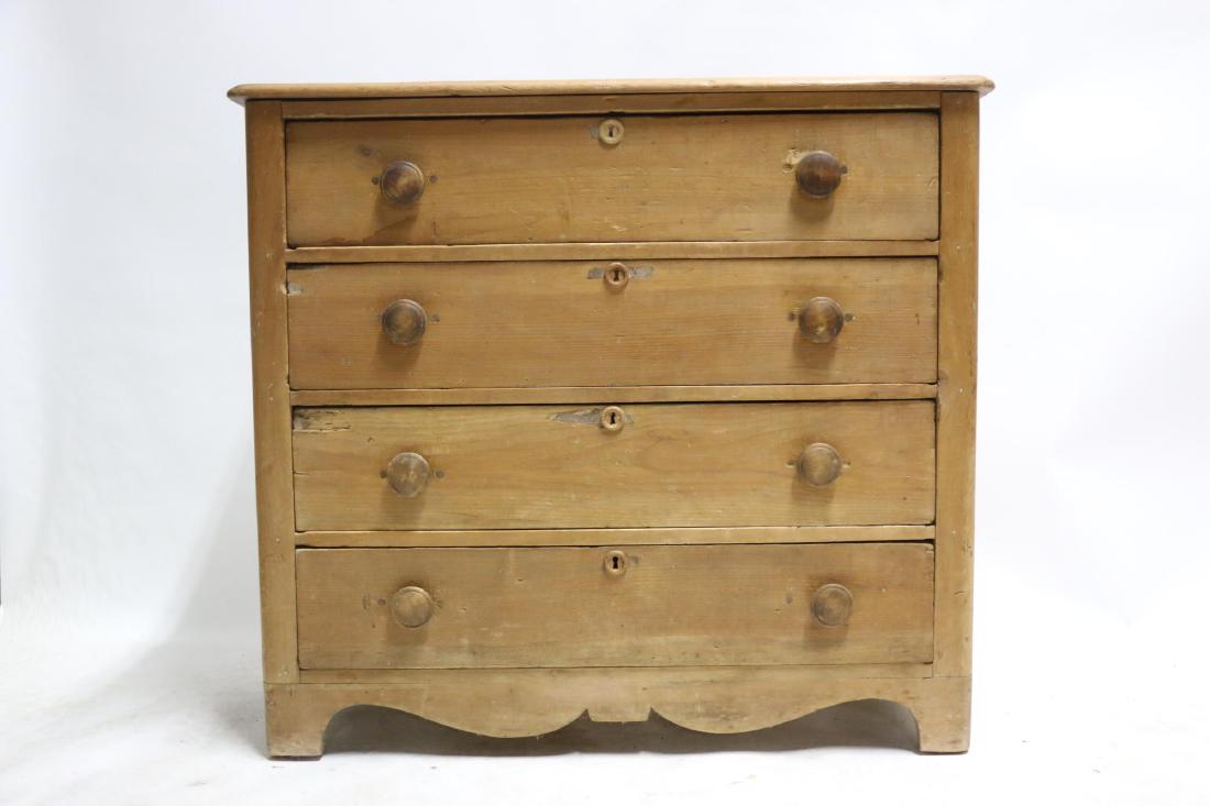 ENGLISH ANTIQUE PINE COTTAGE CHEST: ENGLISH ANTIQUE PINE COTTAGE CHEST