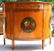 ENGLISH SATINWOOD ANTIQUE DEMI LUNE CABINET - 3