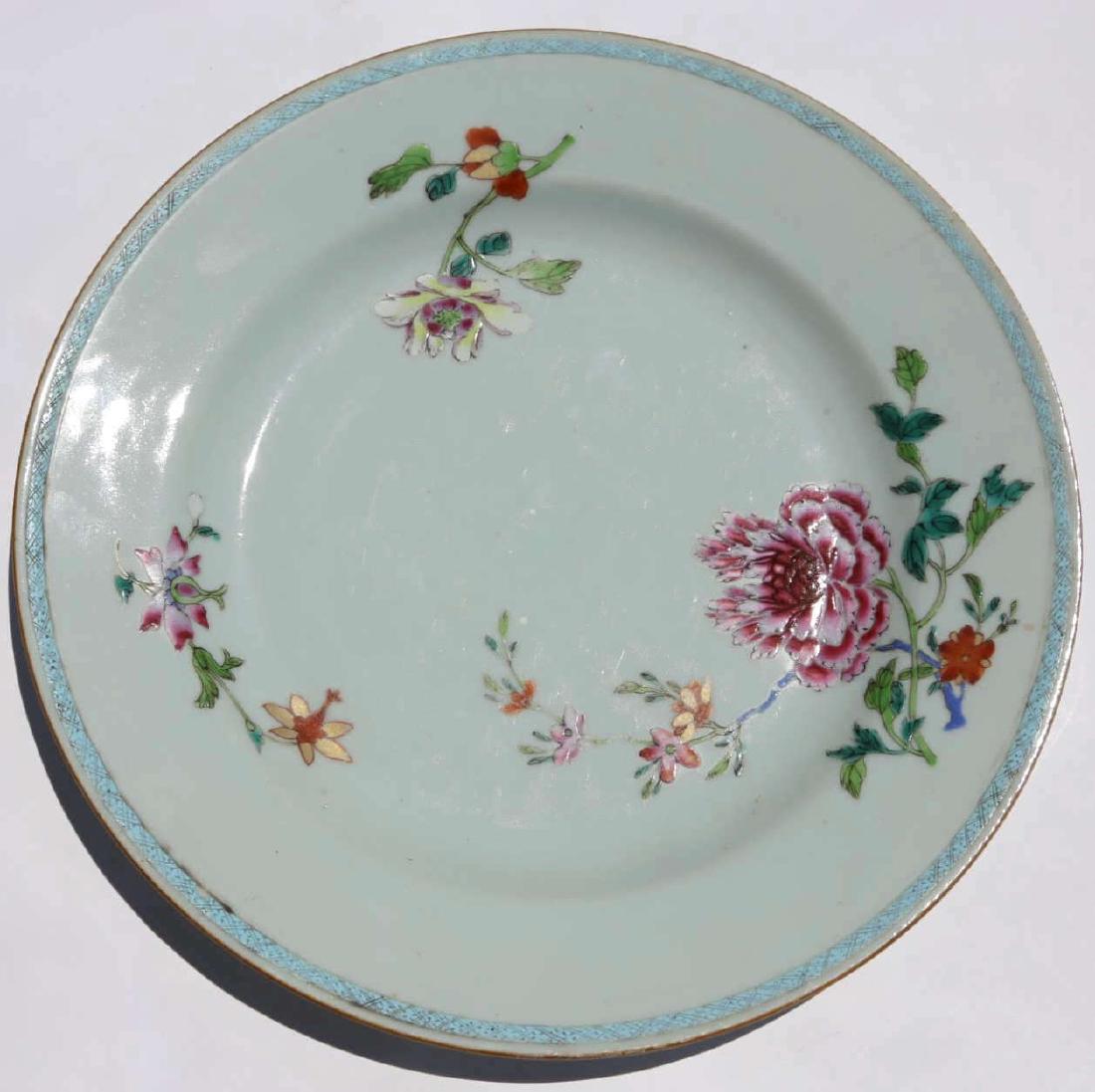 CHINESE ANTIQUE EXPORT 9" CABINET PLATE (1 of 4)