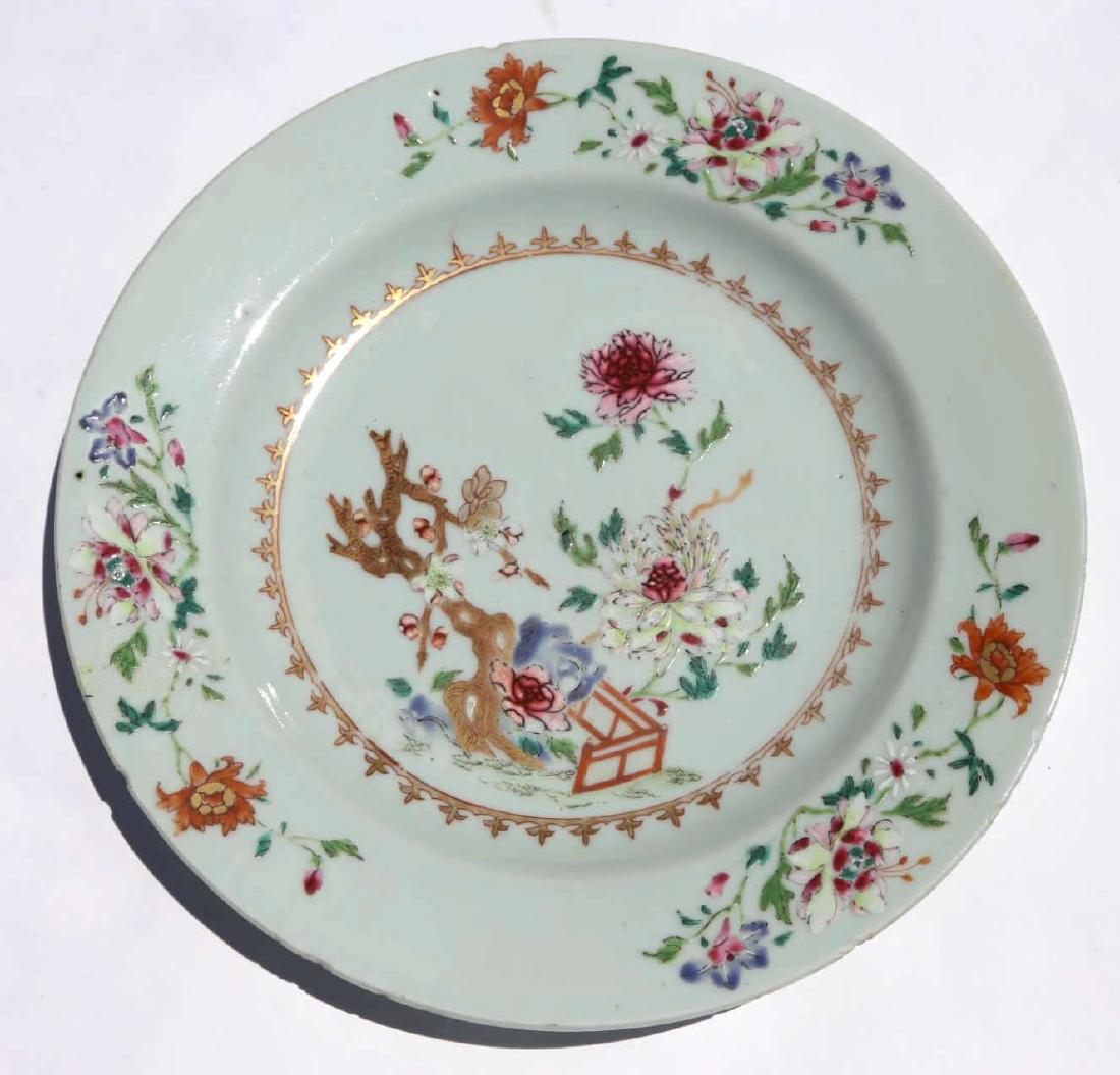 CHINESE ANTIQUE EXPORT 9" CABINET PLATE (1 of 4)