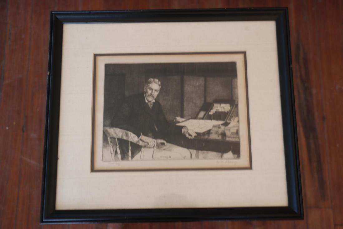 WILLIAM STRANG (SCOTTISH, 1959-1921) W. HOLMES MAY: W. HOLMES MAY (EDITOR OF ENGLISH ETCHING), AN ETCHING SIGNED AND DATED '89 IN THE PLATE, ALSO SIGNED AND INSCRIBED "FINAL STATE" IN PENCIL, ART 5.75" X 7.75" ART