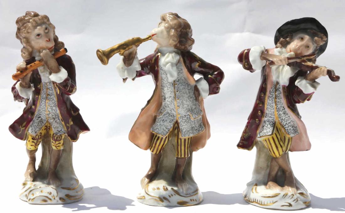 MIESEN STYLE GERMAN PORCELAIN 3PC MONKEY BAND (1 of 3)