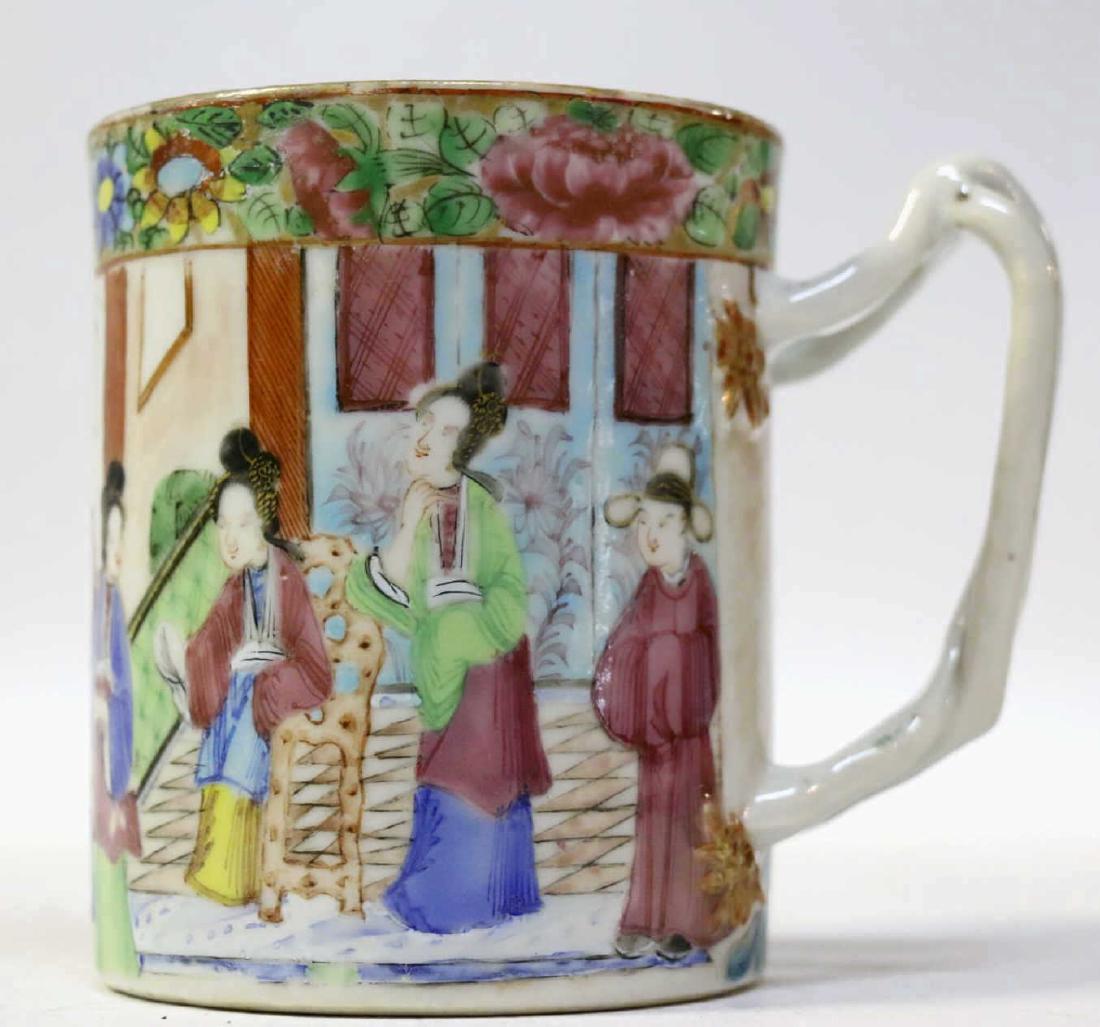 CHINESE 19TH C ROSE MANDARIN MUG (1 of 7)