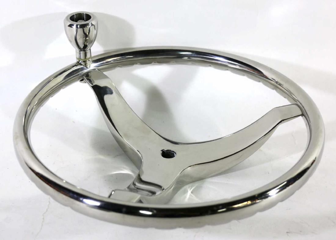 STAINLESS STEELE BOAT STEERING WHEEL: STAINLESS STEELE BOAT STEERING WHEEL