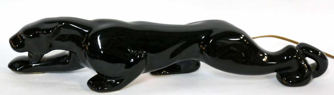 MID CENTURY MODERN PANTHER CONSOLE LAMP: MID CENTURY MODERN PANTHER CONSOLE LAMP