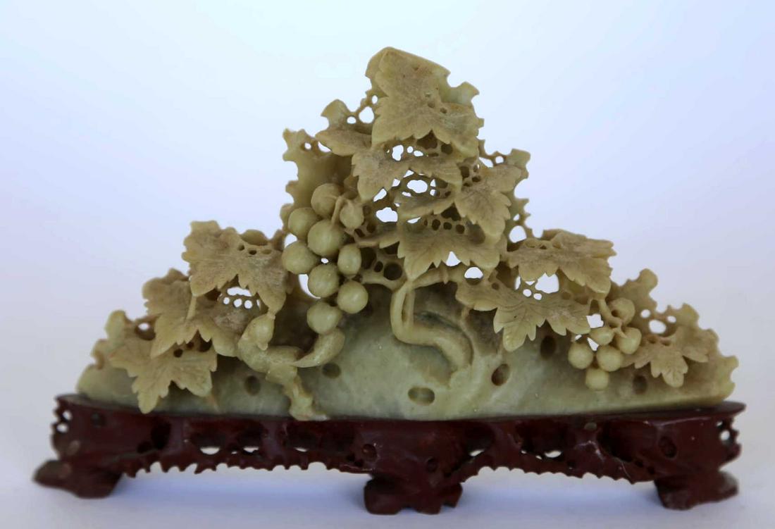 CHINESE ANTIQUE SOAPSTONE CARVINGS: CHINESE ANTIQUE SOAPSTONE CARVINGS