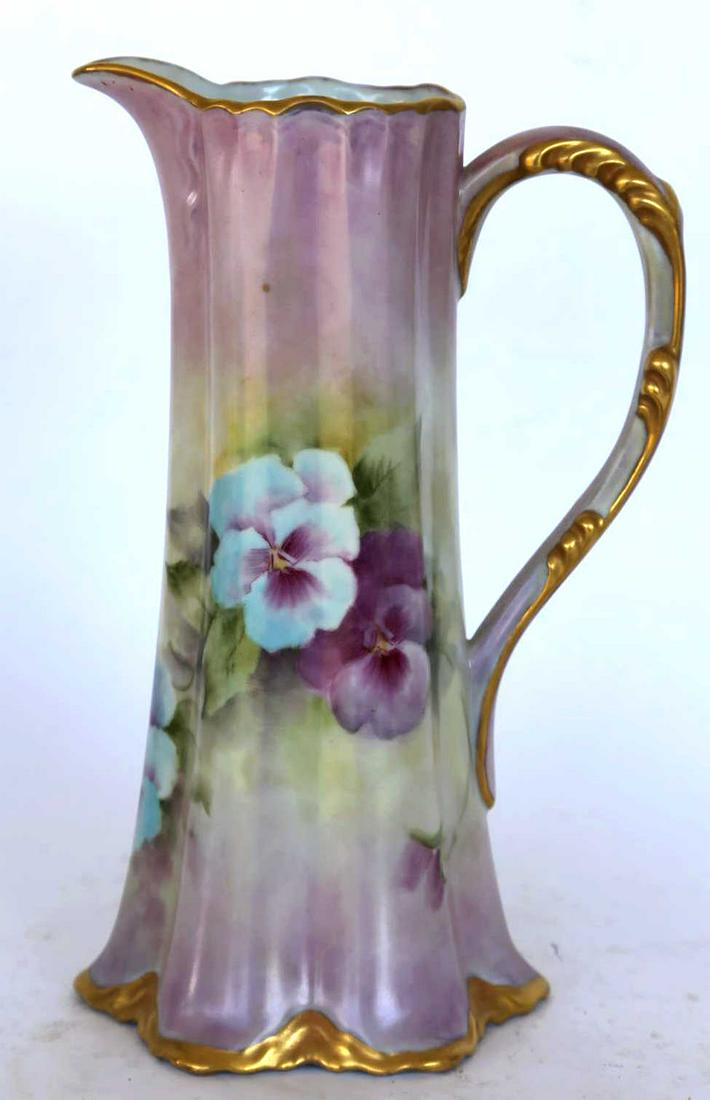 NIPPON STYLE HANDPAINTED & SIGNED CHOCOLATE POT: NIPPON STYLE HANDPAINTED & SIGNED CHOCOLATE POT