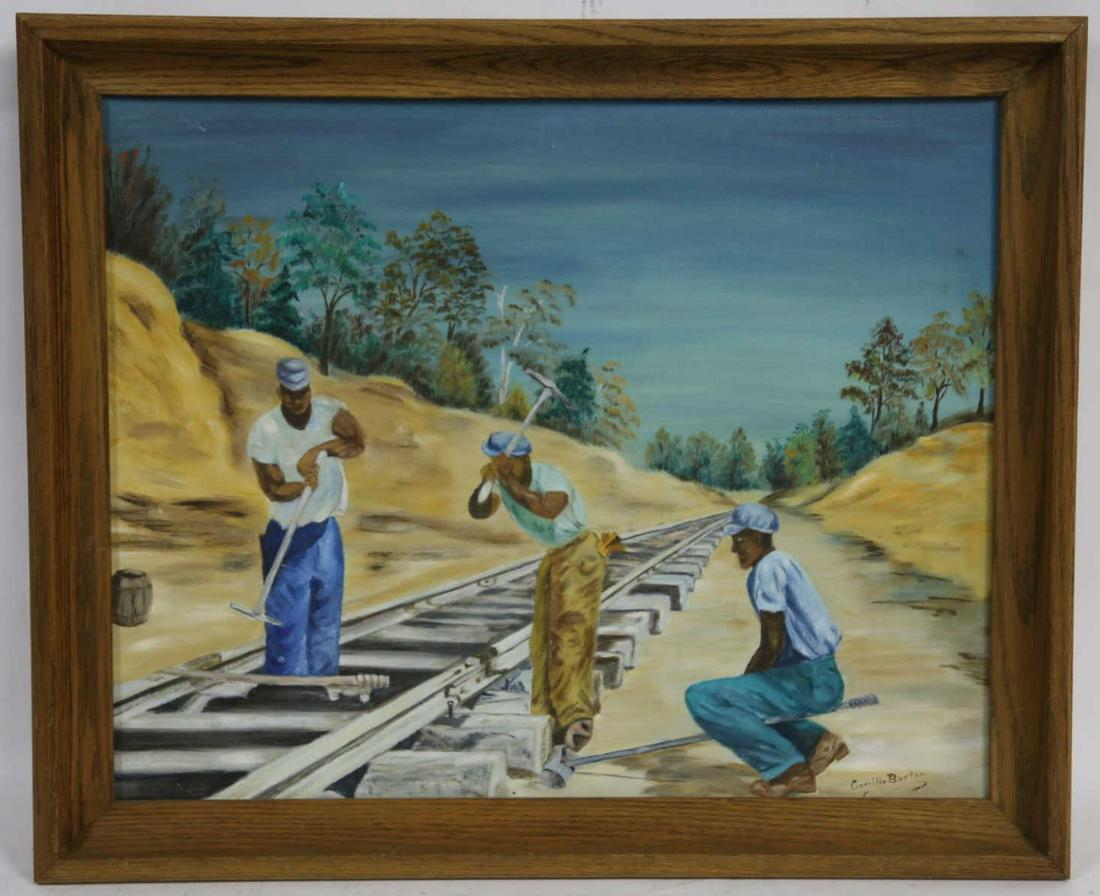 CORRILLE T. BURTON (AMERICAN 1906-1996) ORIGINAL: OIL ON BOARD BY CORRILLE T. BURTON (AMERICAN, 1906-1996)