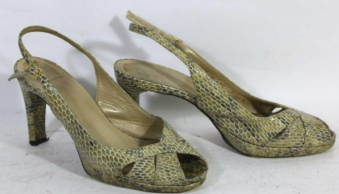 STUART WEITZMAN SNAKE SKIN SLINGBACK HEELS: STUART WEITZMAN HEELS SIZE 7