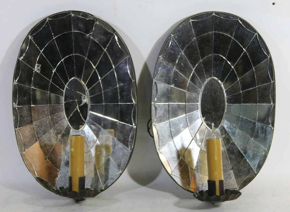 MIRRORED WALL SCONCE: MIRRORED WALL SCONCE
