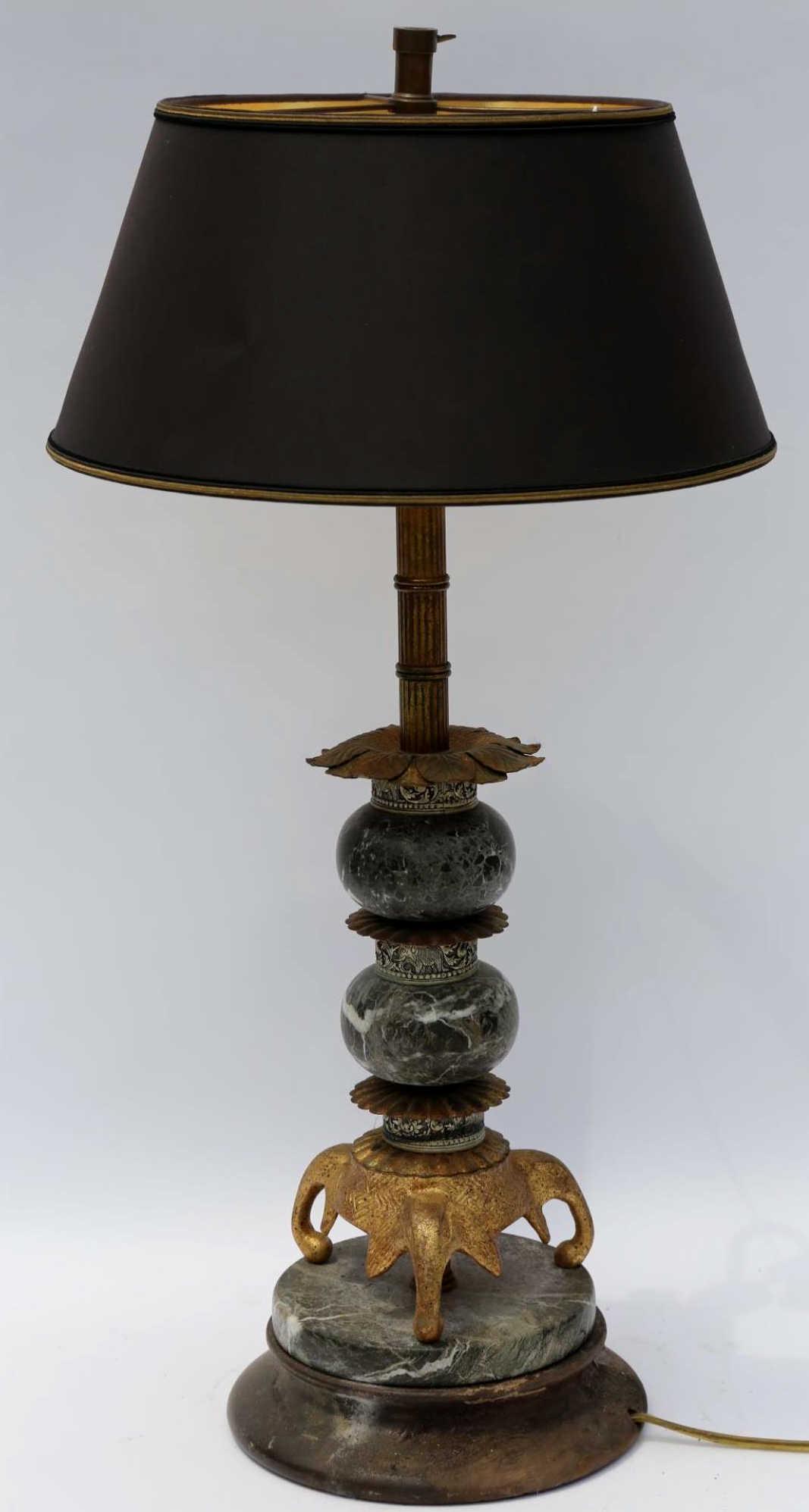 FREDERICK COOPER MARBLE TIER CUSTOM SHADED LAMP: FREDERICK COOPER MARBLE TIER CUSTOM SHADED LAMP