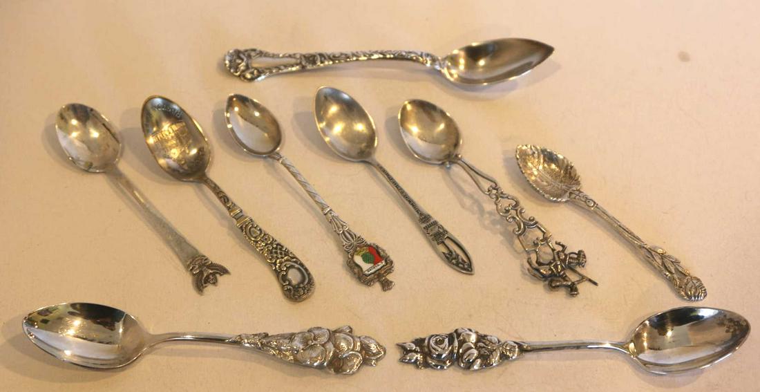 STERLING SILVER / 800 SPOON GROUPING: STERLING SILVER / 800 SPOON GROUPING