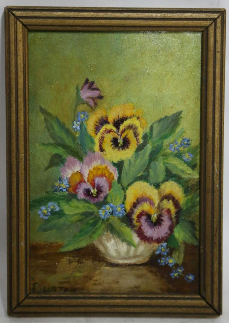 CORRILLE BURTON (AMERICAN) NC STILL LIFE ORIGINAL: CORRILLE BURTON (AMERICAN) NC STILL LIFE ORIGINAL WORK ON CANVAS
