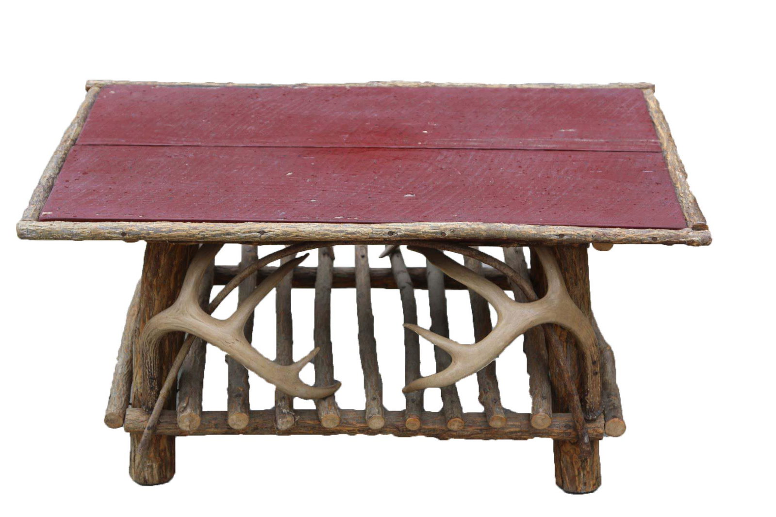AMERCIAN VINTAGE ANTLER & TWIG COFFEE TABLE: AMERCIAN VINTAGE ANTLER & TWIG COFFEE TABLE