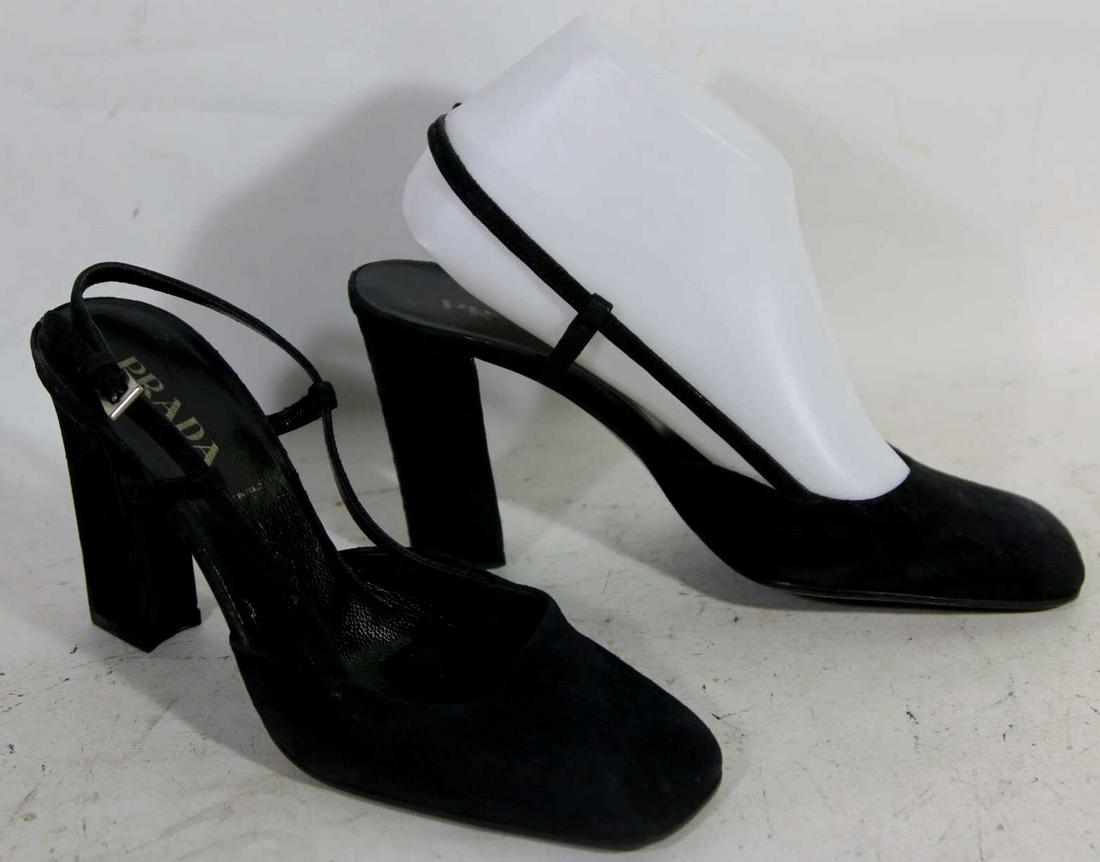 PRADA SIZE 7 SLING BACK HIGH HEELS: PRADA SIZE 7 SLING BACK HIGH HEELS