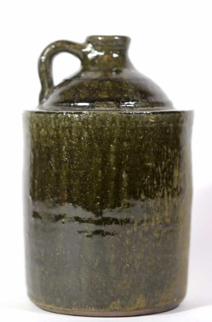 LANIER MEADERS (GA) ALKALINE GLAZE POTTERY JUG: LANIER MEADERS (GA) ALKALINE GLAZE POTTERY JUG
