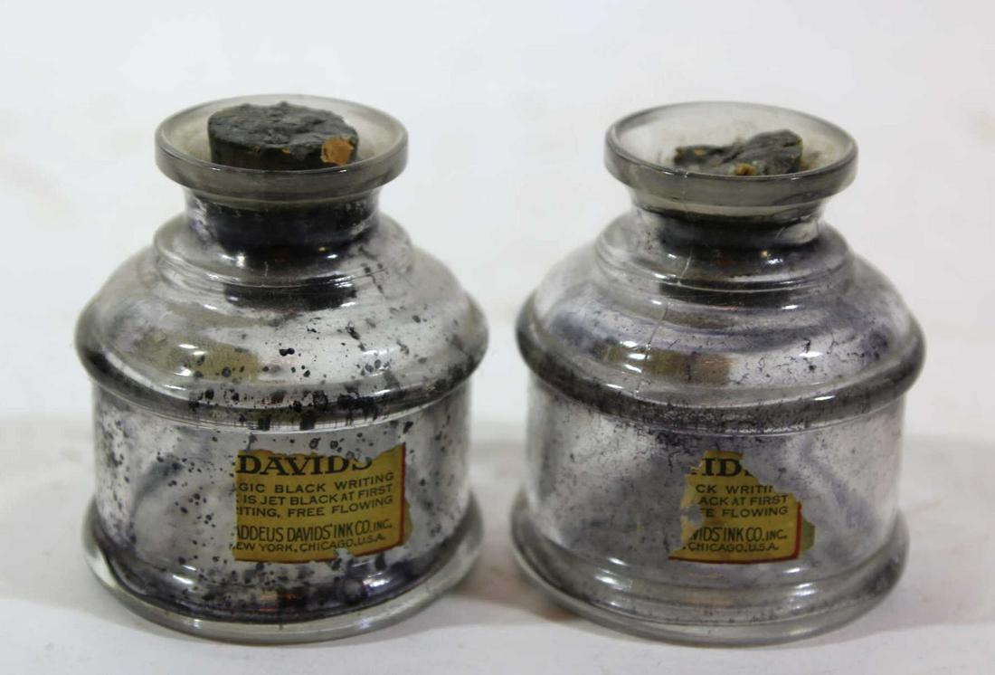THADDIUS DAVIDS INK NEW YORK ANTIQUE INK BOTTLES: THADDIUS DAVIDS INK NEW YORK ANTIQUE INK BOTTLES