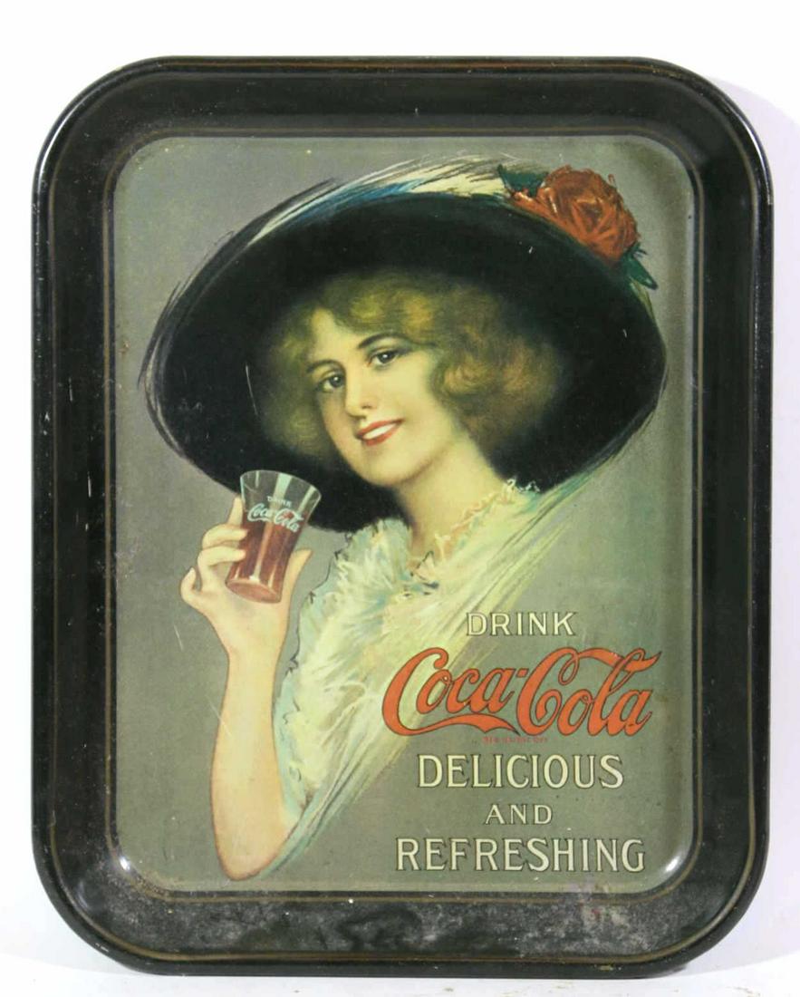 COCACOLA VINTAGE TOLE ADVESTISING SERVING TRAY: COCACOLA VINTAGE TOLE ADVESTISING SERVING TRAY