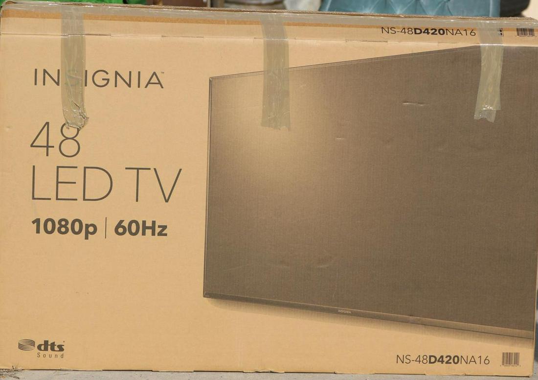 INSIGNIA 48" LED TV NS-48D420NA16 FLAT SCREEN: INSIGNIA 48" LED TV NS-48D420NA16 FLAT SCREEN IN ORIGINAL BOX W/ REMOTE & MANUELS