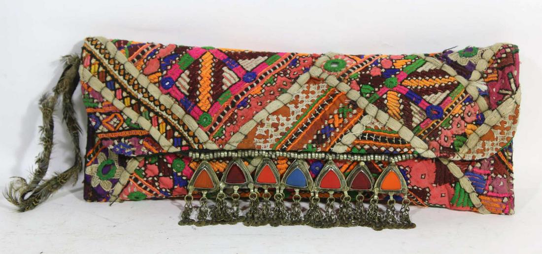 KAY JAY COLLECTION SILK EMBROIDERED EVENING BAG (1 of 7)