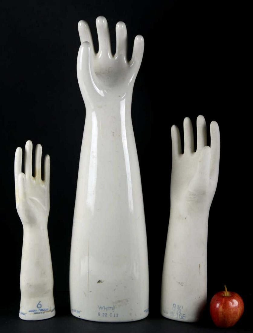 ANTIQUE GLOVE MAKER MOLD PORCELAIN GROUPING: ANTIQUE GLOVE MAKER MOLD PORCELAIN GROUPING