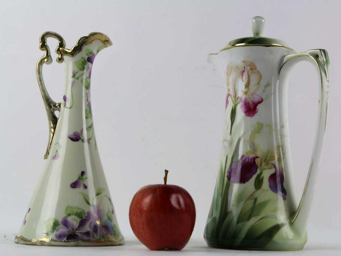 NIPPON STYLE JAPANESE & GERMAN PAINTED PITCHERS: NIPPON STYLE JAPANESE & GERMAN PAINTED PITCHERS