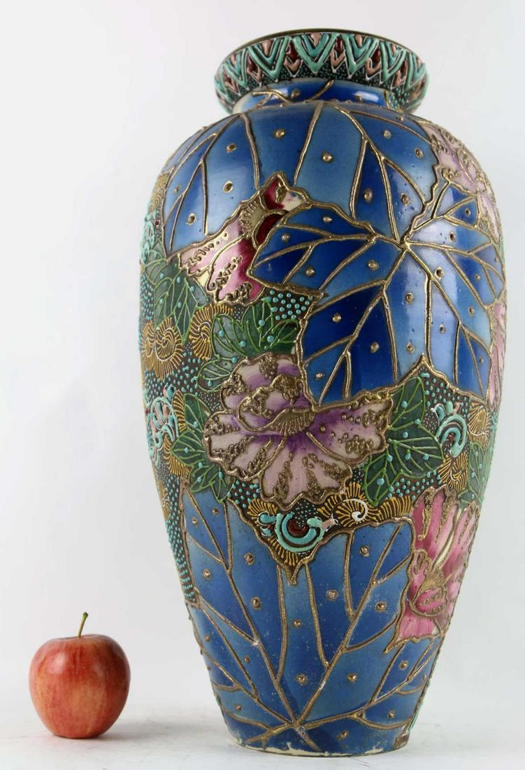 JAPANESE ANTIQUE 19" MORIAGE VASE: JAPANESE ANTIQUE 19" MORIAGE VASE