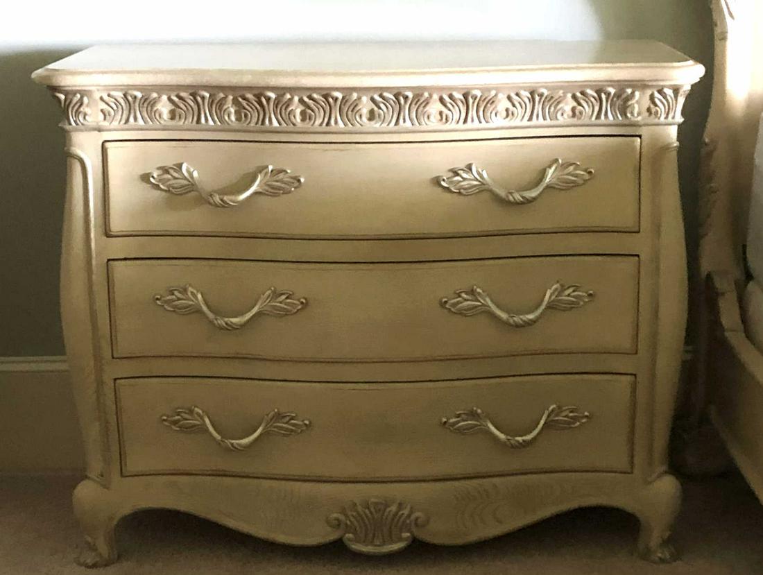 HENREDON FRENCH MARBLE TOP COMMODE: HENREDON FRENCH MARBLE TOP COMMODE OR BEDSIDE CHEST