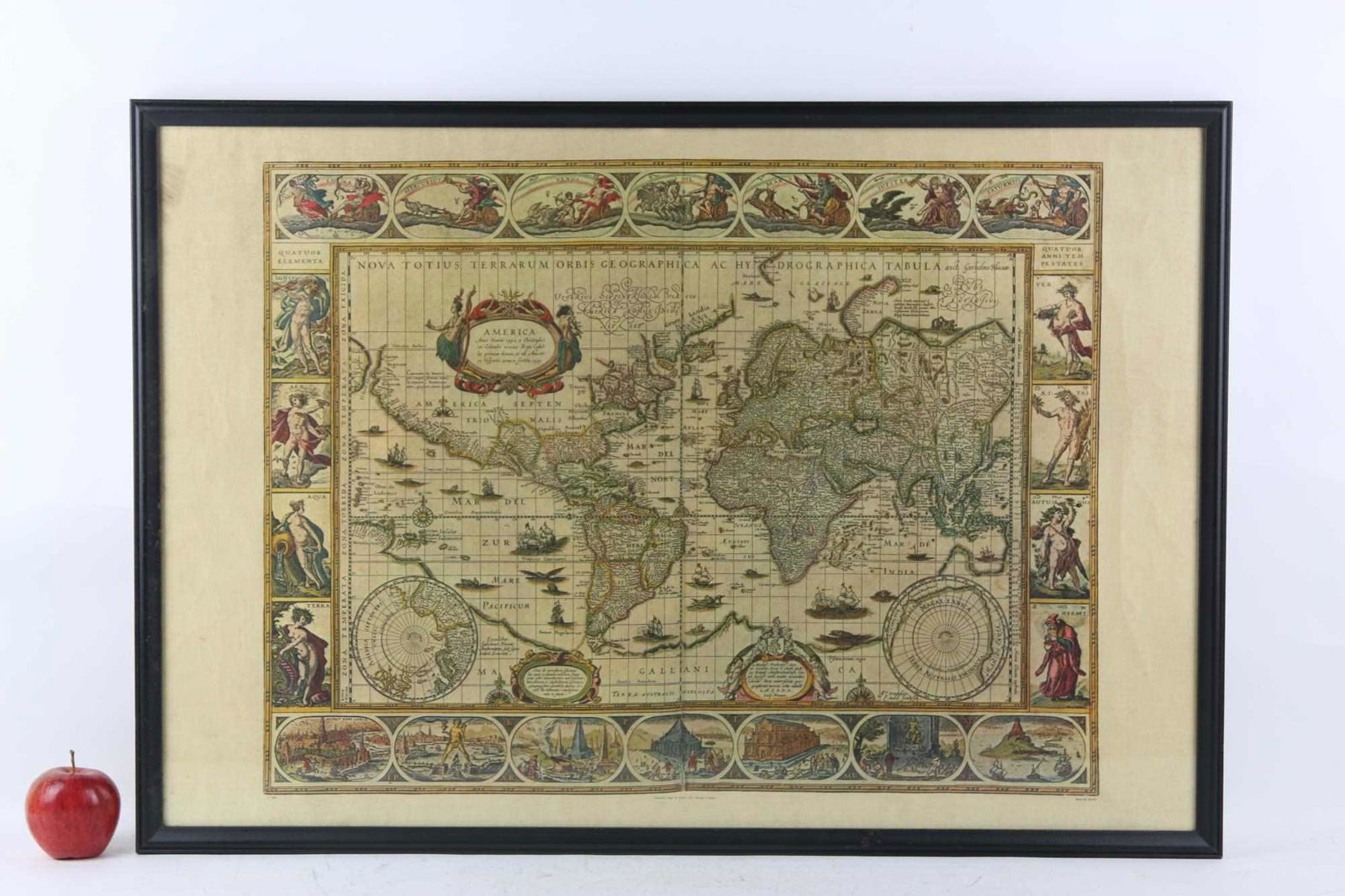 FINE FRAMED MERCATOR PROJECTION MAP: FRAMED MERCATOR PROJECTION
