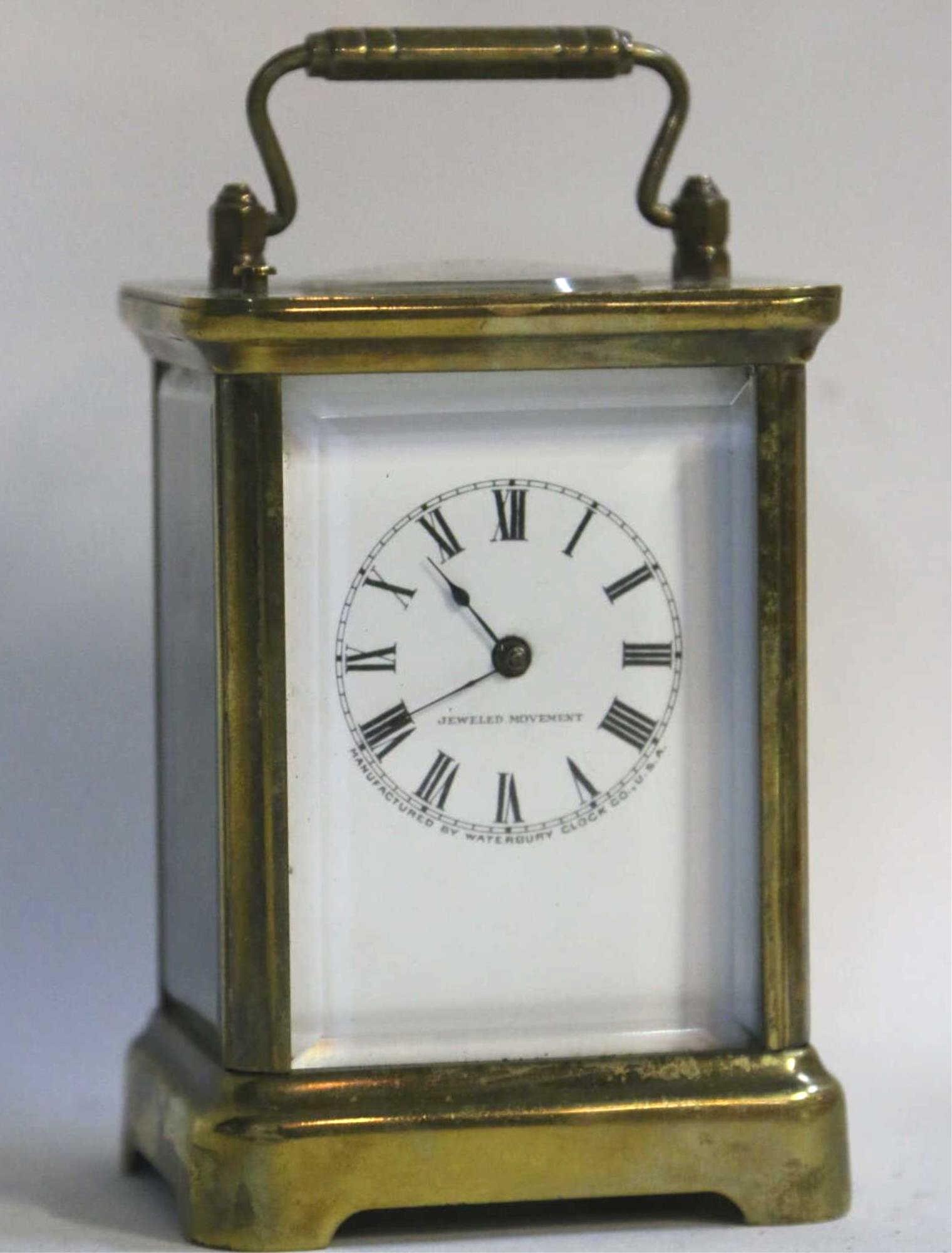 FRENCH ANTIQUE BRONZE CARRIAGE CLOCK: FRENCH ANTIQUE BRONZE CARRIAGE CLOCK