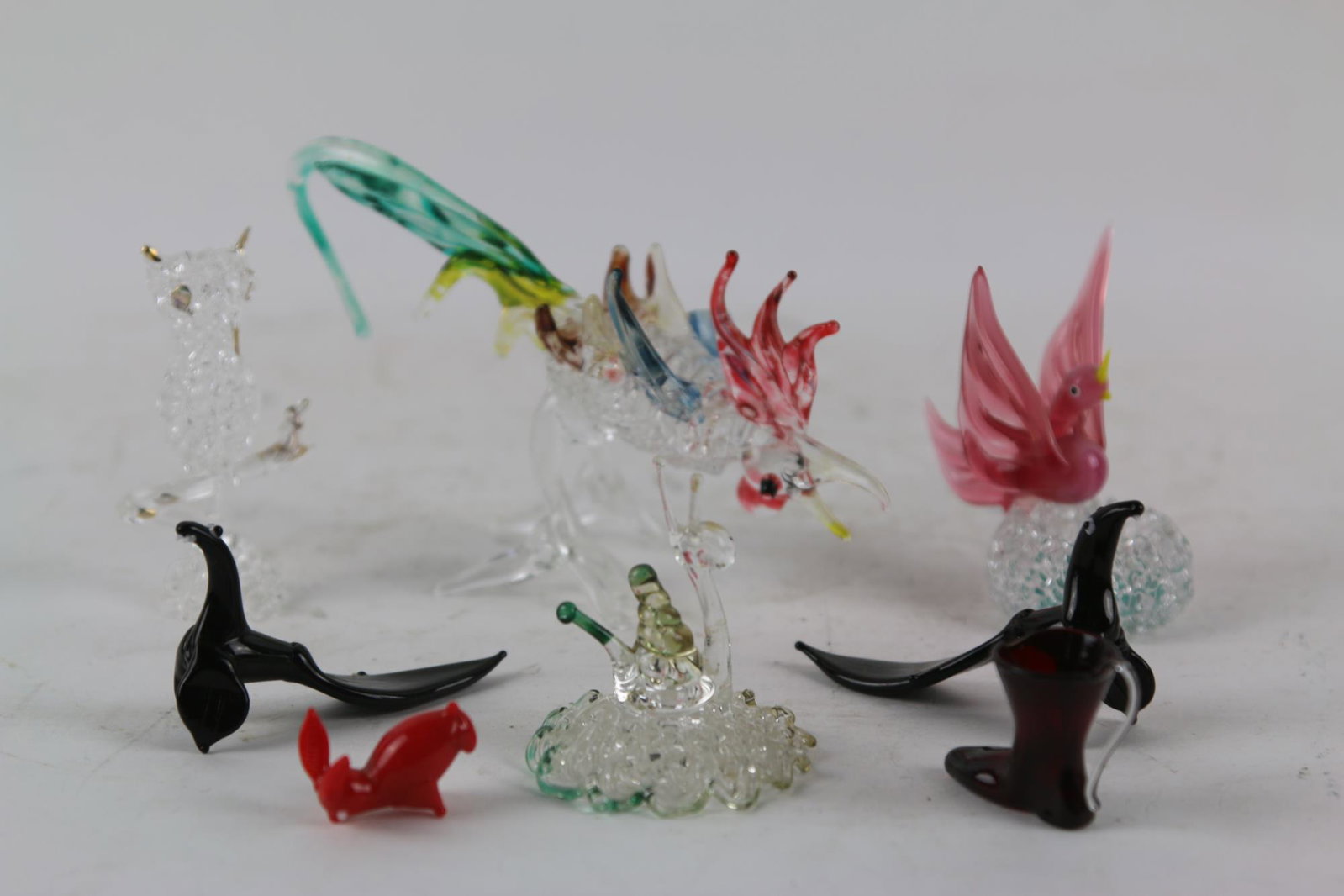 VINTAGE MURANO ART GLASS ANIMAL SCULPTURES: VINTAGE MURANO ART GLASS ANIMAL SCULPTURES