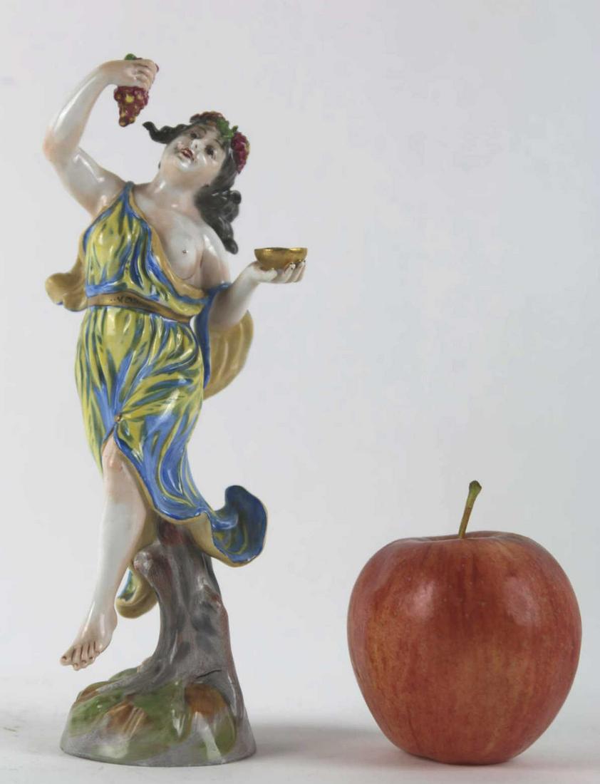 CAPODIMONTE FIGURAL SCULPTURE: CAPODIMONTE FIGURAL SCULPTURE Height 9 Width 3 in