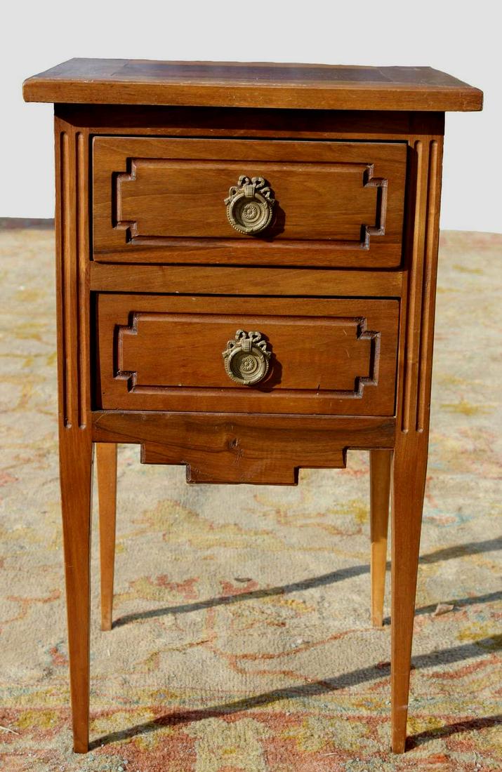 FRENCH ANTIQUE SIDE TABLE: FRENCH ANTIQUE SIDE TABLE Height 30 Width 18