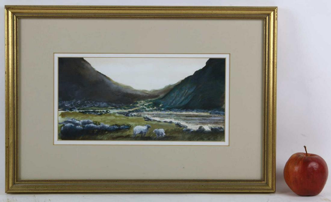 JANE COLLINS WATERCOLOR LANDSCAPE STUDY 1991: JANE COLLINS WATERCOLOR LANDSCAPE STUDY 1991