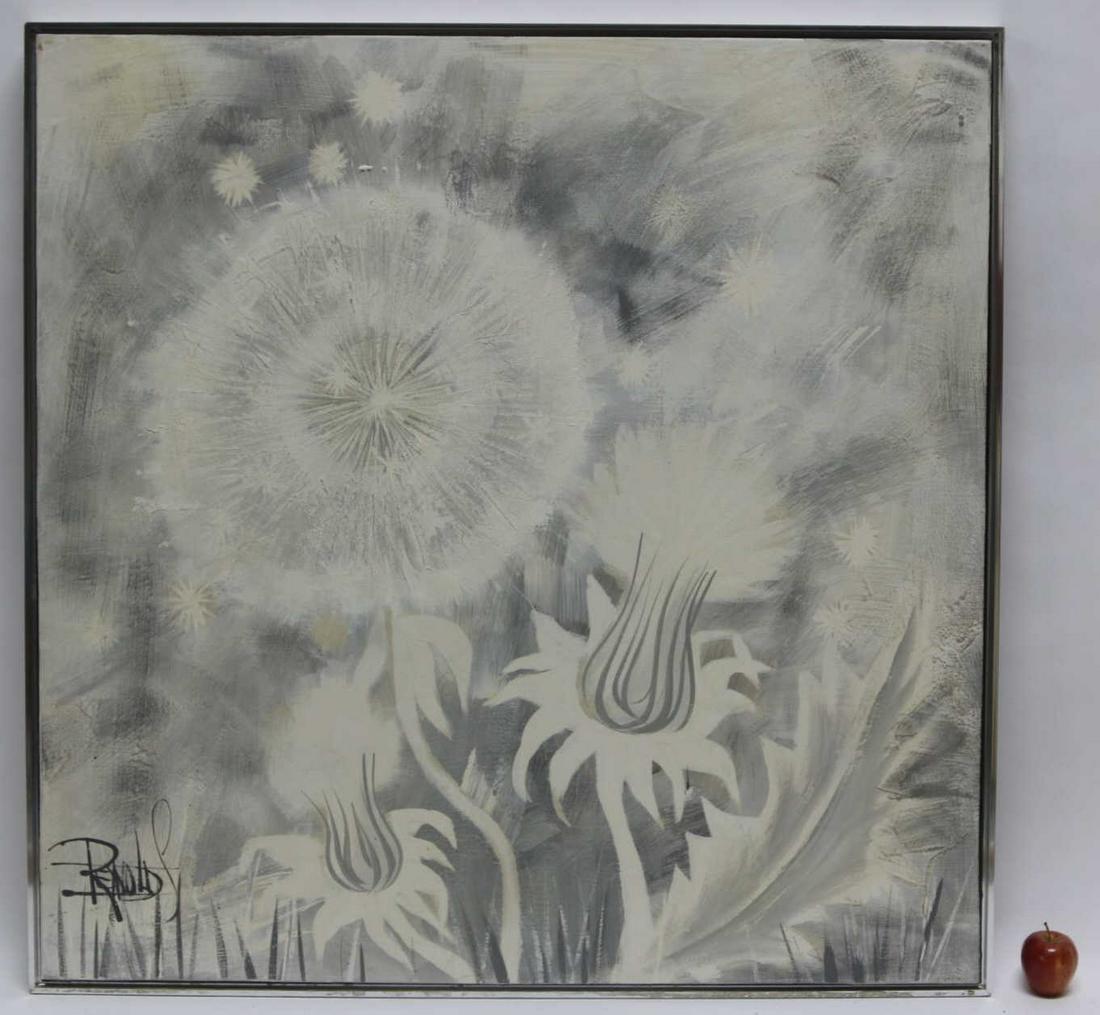 LEE REYNOLDS (AMERICAN) ABSTRACT MAMMOTH CANVAS: LARGE ABSTRACT CANVAS PAINTING BY LEE REYNOLDS, SIGNED LOWER LEFT