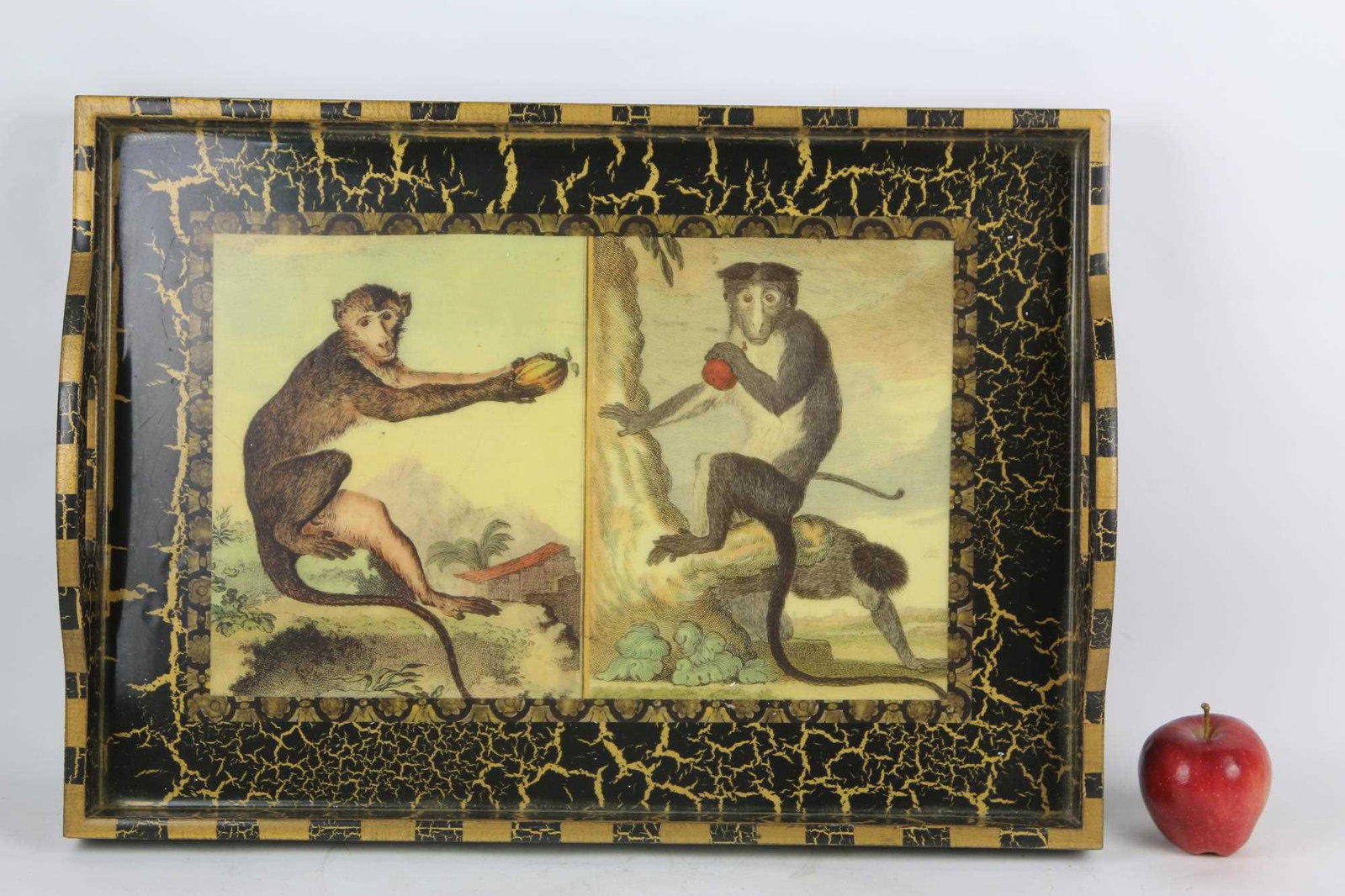DECORATIVE SERVING TWIN HANDLED SERVING TRAY: DECORATIVE SERVING TWIN HANDLED SERVING TRAY