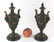 FRENCH FINE ANTIQUE BRONZE TWIN HANDLED URNS
