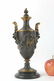 FRENCH FINE ANTIQUE BRONZE TWIN HANDLED URNS - 3