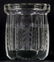 FINE HAND ETCHED & CUT GLASS JAM JAR - 2
