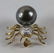 14KYG DIAMOND W/ SOUTH SEA GRAY / BLACK PEARL PIN