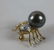14KYG DIAMOND W/ SOUTH SEA GRAY / BLACK PEARL PIN - 6