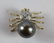 14KYG DIAMOND W/ SOUTH SEA GRAY / BLACK PEARL PIN - 7