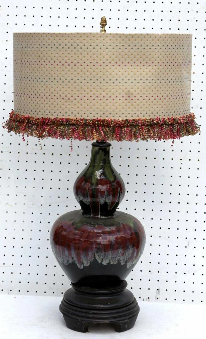 FREDERICK COOPER 33" CUSTOM SHADE LAMP: FREDERICK COOPER 33" CUSTOM SHADE LAMP Condition Report GOOD Height 33 Width 18 in