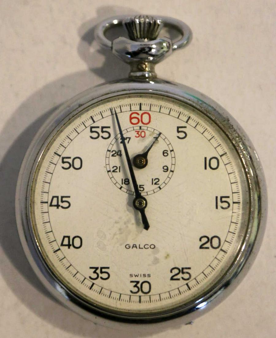 GALCO SWISS VINTAGE STOPWATCH: GALCO SWISS VINTAGE STOPWATCH Condition Report GOOD