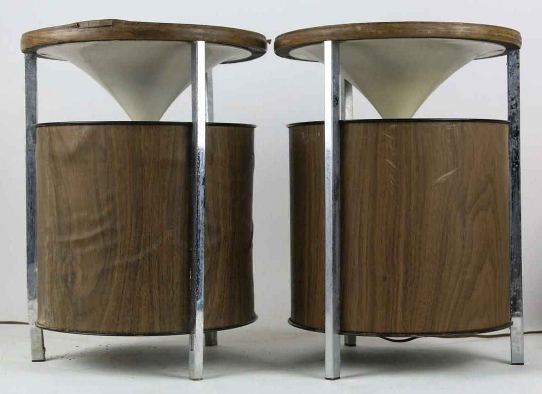 MID-CENTURY MODERN SPEAKER GROUPING: MID-CENTURY MODERN SPEAKER GROUPING Condition Report GOOD / SOME FINISH & OTHER AGE WEAR ISSUES NOTED