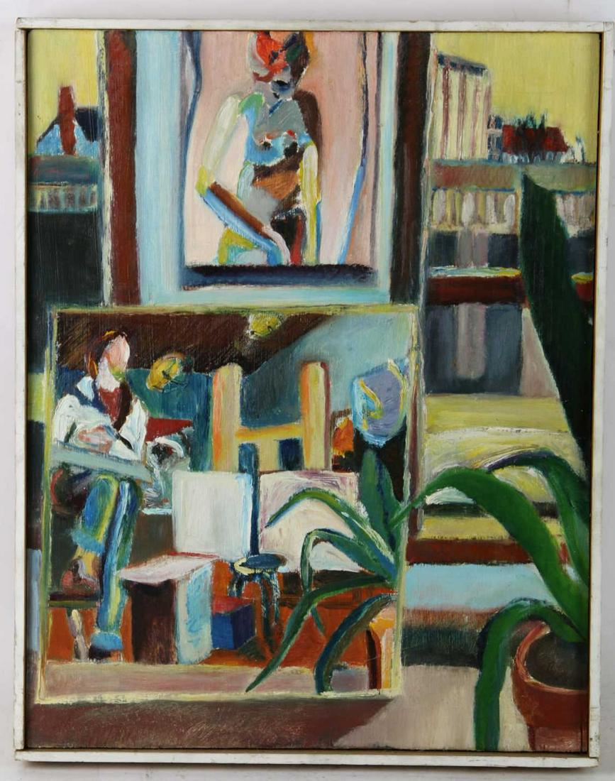 MODERN INTERIOR COLLAGE STUDY: MODERN INTERIOR COLLAGE STUDY Condition Report GOOD Height 19 Width 15 in